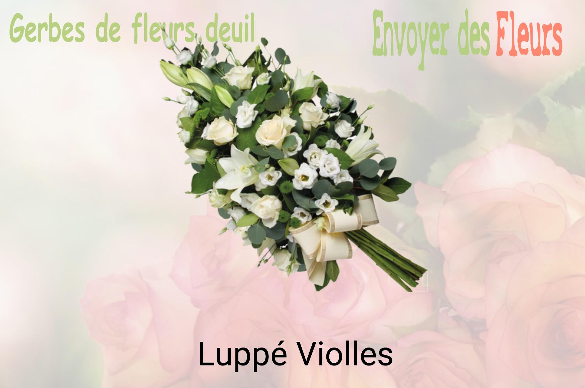Gerbe de fleurs de deuil livrée à Luppé-Violles